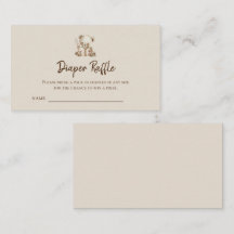 Bohoストーリーブックベアーオムツラッフルチケット