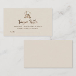 Bohoストーリーブックベアーオムツラッフルチケット エンクロージャーカード