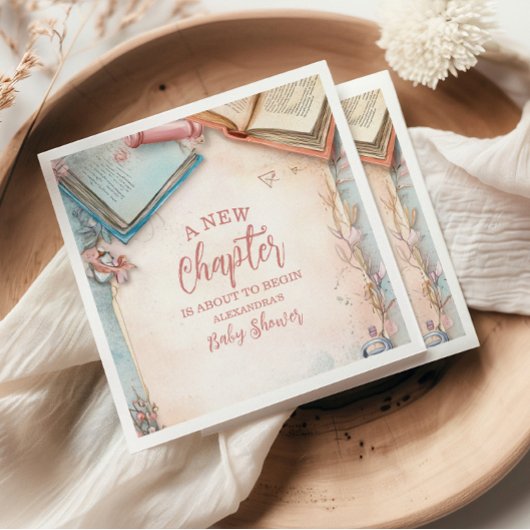 Bohoストーリーブックベビーシャワー スタンダードカクテルナプキン