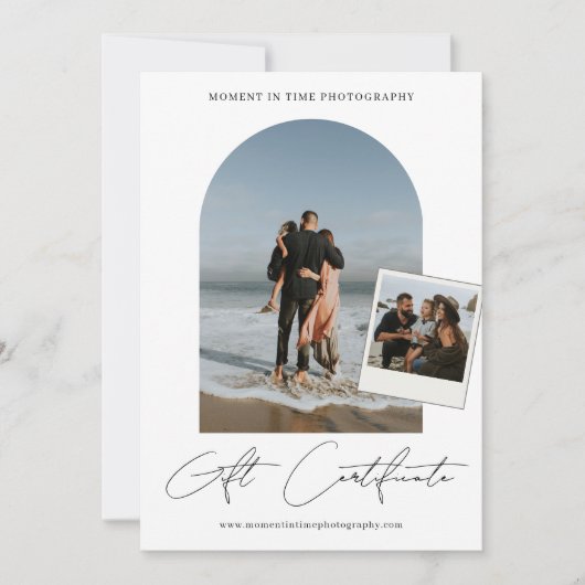 Bohoスナップミニマルショット写真撮影ギフトカード (正面)