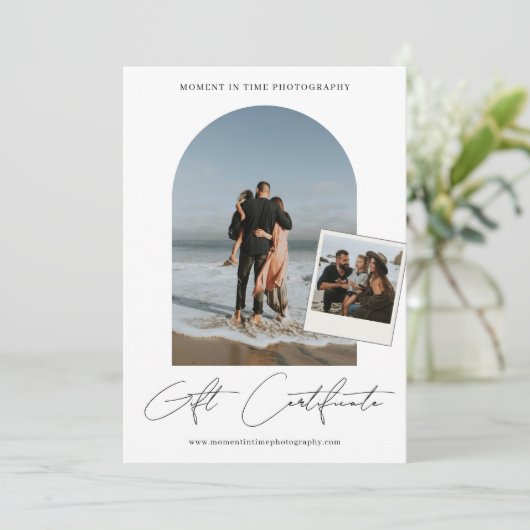 Bohoスナップミニマルショット写真撮影ギフトカード (スタンド正面)