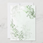 Bohoセージ緑かわいい赤ちゃん服ベビーシャワー 招待状 (裏面)