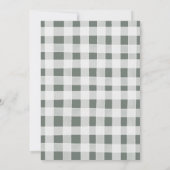 Bohoセージ緑のサファリOhボーイベビーシャワービンゴ 招待状 (裏面)