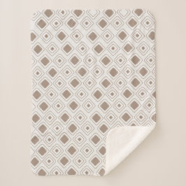 Bohoソフトニュートラルトライバルジオメトリックパタアステカーン シェルパブランケット