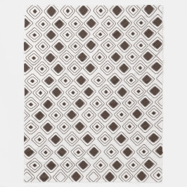 Bohoソフトニュートラルトライバルジオメトリックパタアステカーン フリースブランケット