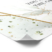 Bohoソフトピンクのバラ金ゴールドシートを両側に選択 ポスター (角)