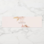 Bohoソフトピンクフローラ花赤ちゃんシャワー ペットボトルラベル (シングルラベル)