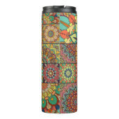 Bohoタイル：カラフルパッチワークのシームレスなパターン タンブラー (裏面)