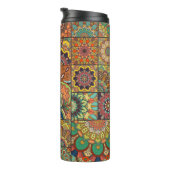 Bohoタイル：カラフルパッチワークのシームレスなパターン タンブラー (回転右)