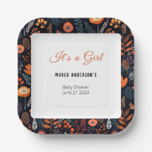 BOHOターコイズ秋秋フローラガールベビーシャワー