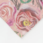 BOHOダスティピンクフローラ鹿アントラーベビーガール フリースブランケット (角)