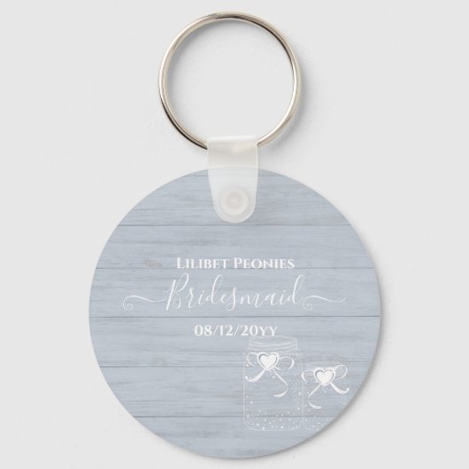 BOHOダスティブルードリフトウッドメイソン結婚ズ キーホルダー (正面)