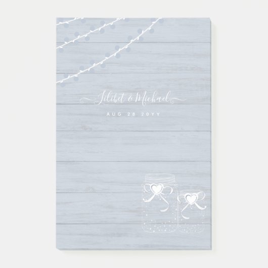 BOHOダスティブルードリフトウッドメイソン結婚ズ ポストイット (正面)