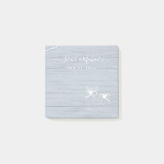 BOHOダスティブルードリフトウッドメイソン結婚ズ ポストイット (正面)