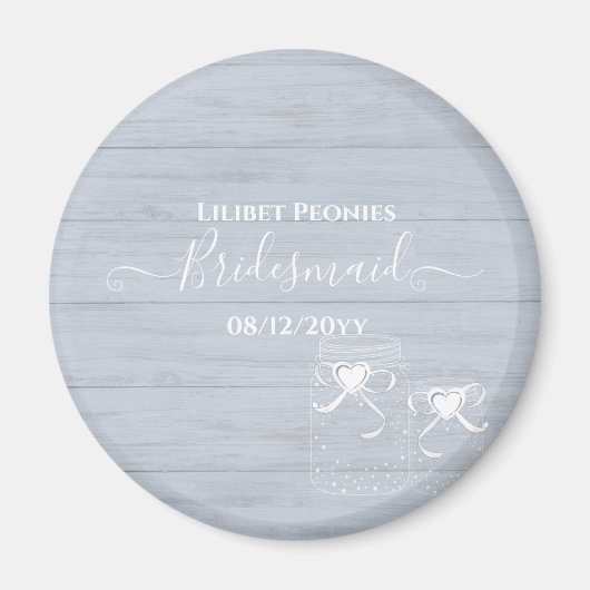 BOHOダスティブルードリフトウッドメイソン結婚ズ マグネット (正面)