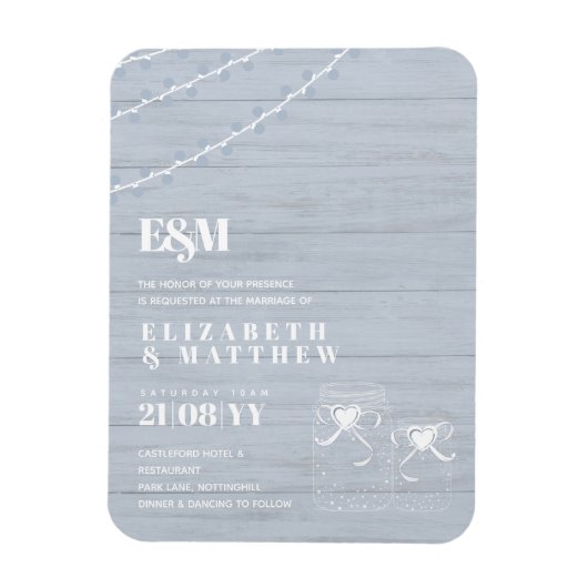 BOHOダスティブルードリフトウッドメ結婚イソンジャーズ マグネット (縦)