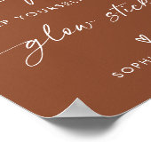 Bohoダンスフロアに光を当てる | グロースティック記号 ポスター (角)