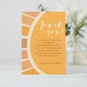 Bohoツインズファーストトリップサンのまわりにフォト1誕生日 サンキューカード (スタンド正面)