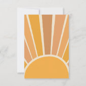 Bohoツインズファーストトリップサンのまわりにフォト1誕生日 サンキューカード (裏面)