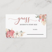 Bohoツインピンクとホワイトパンプキンママのバンプサイン エンクロージャーカード (正面)