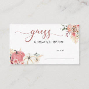 Bohoツインピンクとホワイトパンプキンママのバンプサイン エンクロージャーカード