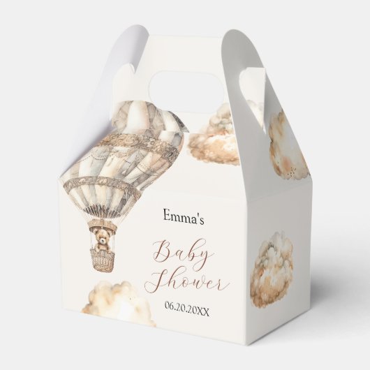 Bohoテディベアエアバルーンスカイクラウドフェイスボックス フェイバーボックス (正面サイド)