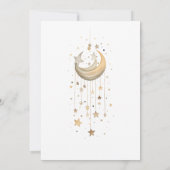 Bohoテディベアスタームーンベビーシャワー 招待状 (裏面)