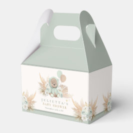 Bohoテディベアセージ緑Bearly待ちベビーシャワー フェイバーボックス