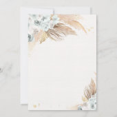 Bohoテディベアセージ緑Bearly待ちベビーシャワー 招待状 (裏面)