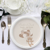 Bohoテディベア心待ちバルーン ペーパープレート