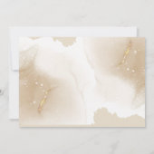 Bohoテディベア心待ちベビーシャワー 招待状 (裏面)