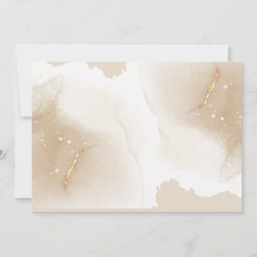 Bohoテディベア心待ちベビーシャワー 招待状 (裏面)