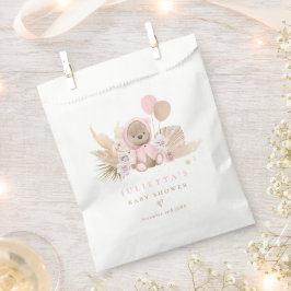 Bohoテディベア赤ちゃんシャワー装飾の好意バッグ フェイバーバッグ