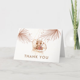 Bohoテディミニマルベアビーチベビーシャワー サンキューカード