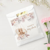 Bohoテディモダンベアーパンパスベイビーシャワー フェイバーバッグ (封をした状態)