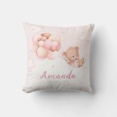 Bohoテディモダンベア赤ちゃんシャワーギフト赤ちゃん女の子 クッション (正面)
