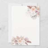 Bohoテディ男女兼用ベア赤ちゃんシャワー 招待状 (裏面)