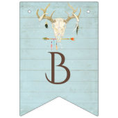 BOHOテペ赤ちゃんシャワー部族アロー羽青 バンティングフラッグ (第2の旗)