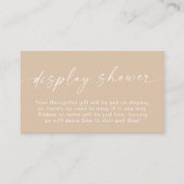 Bohoディスプレイシャワーカード |ニュートラルミニマリスト エンクロージャーカード (正面)