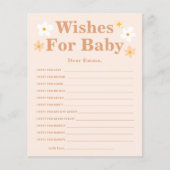 Bohoデイジーはベビーアドバイスカードを希望 (正面)