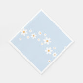 bohoデイジーブルーベビーシャワー スタンダードランチョンナプキン (角)