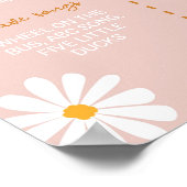 Bohoデイジー第1誕生日マイルストーン記号 ポスター (角)