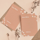 Bohoデイジー誕生日タイムカプセルノートメッセージカード サンキューカード