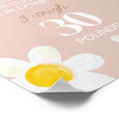 Bohoデイジー開花1年目のフォトマイルストーン ポスター (角)