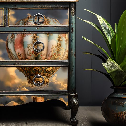 Bohoデコペー飾ジヴィンテージ熱気球 薄葉紙