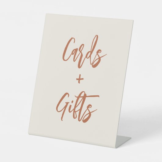 Bohoデザートウェディングカードとギフトサイン 台座サイン (正面)