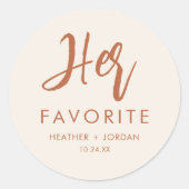 Bohoデザート彼女お気に入りのの結婚トリートボックス ラウンドシール (正面)