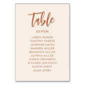 Bohoデザー結婚トのシーティンググラフテーブル番号 テーブルナンバー (裏面)