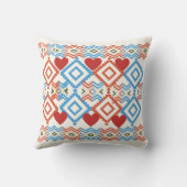 bohoトライバルジオメトリックハートパターン クッション (裏面)