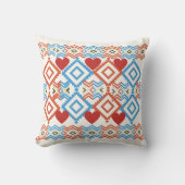 bohoトライバルジオメトリックハートパターン クッション (正面)